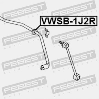 Фото 2 - Втулка стабілізатора FEBEST VWSB1J2R