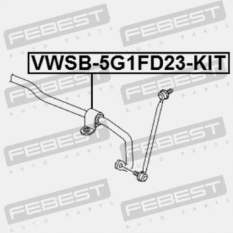 Фото 2 - Втулка стабілізатора FEBEST VWSB5G1FD23KIT
