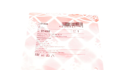 Фото 2 - Датчик зносу гальмівних колодок FEBI BILSTEIN 01498