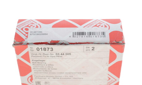 Фото 3 - Підшипник амортизатора FEBI BILSTEIN 01873