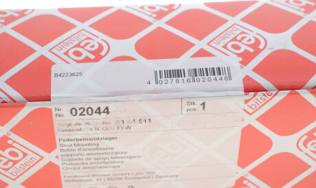 Фото 3 - Опора стійки амортизатора FEBI BILSTEIN 02044