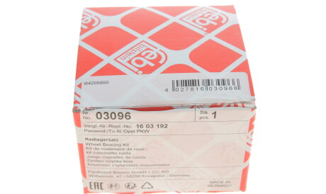 Фото 3 - Підшипник маточини FEBI BILSTEIN 03096