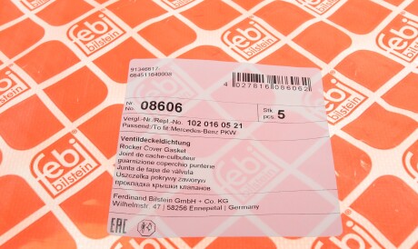 Фото 3 - Прокладка клапанної кришки FEBI BILSTEIN 08606