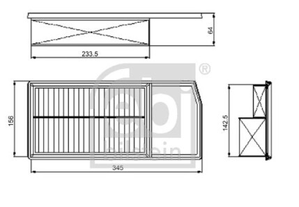 Фото 2 - Повітряний фільтр FEBI BILSTEIN 101664