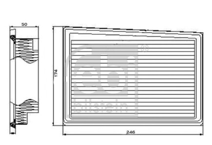 Фото 3 - Повітряний фільтр FEBI BILSTEIN 101665