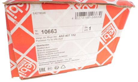 Фото 2 - Ричаг FEBI BILSTEIN 10663