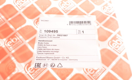 Фото 6 - Трос ручного гальма FEBI BILSTEIN 109495