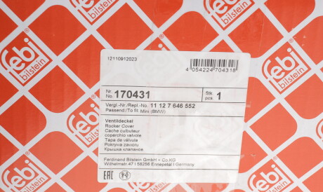 Фото 2 - Автозапчасть FEBI BILSTEIN 170431