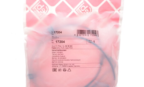 Фото 4 - Датчик зносу гальмівних колодок FEBI BILSTEIN 17204