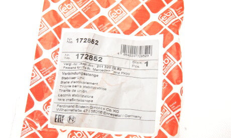 Фото 2 - Стійка стабілізатора FEBI BILSTEIN 172852