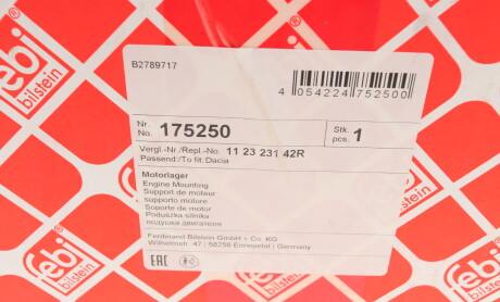 Фото 8 - Подушка двигуна FEBI BILSTEIN 175250