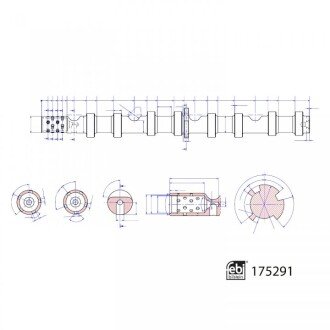 Вал розподільчий впускний VAG 2,0 TFSI (FEBI) - (06H109021K) FEBI BILSTEIN 175291