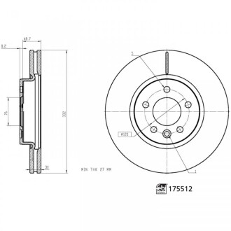 Tarcza ham. - (2H6615301) FEBI BILSTEIN 175512