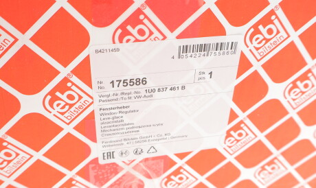 Фото 2 - Стеклоподъемник FEBI BILSTEIN 175586