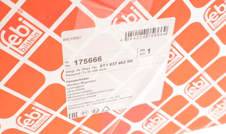 Фото 2 - Склопідйомник FEBI BILSTEIN 175666