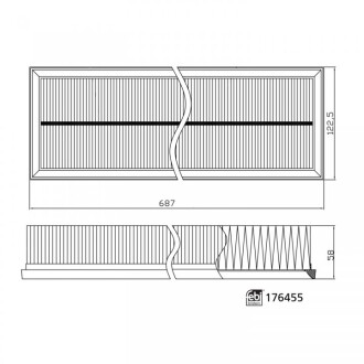 Filtr powietrza - (97011022001) FEBI BILSTEIN 176455