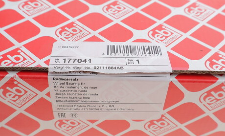 Фото 7 - Підшипник маточини FEBI BILSTEIN 177041