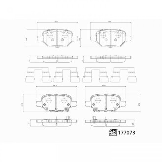 Колодки тормозные дисковые к-т - FEBI BILSTEIN 177073