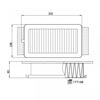 Filtr powietrza - (165464PM0A) FEBI BILSTEIN 177148