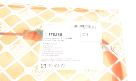 Фото 2 - Трос ручного гальма FEBI BILSTEIN 178286