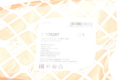 Фото 2 - Трос ручного тормоза FEBI BILSTEIN 178287