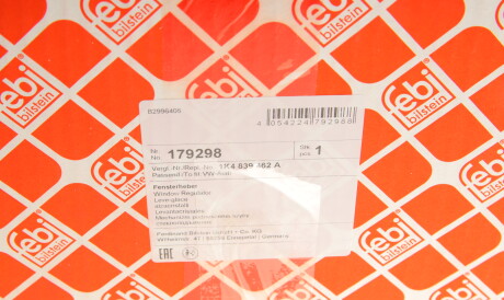 Фото 2 - Склопідйомник FEBI BILSTEIN 179298