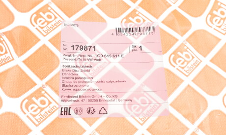 Фото 2 - Кожух гальмівного диска FEBI BILSTEIN 179871