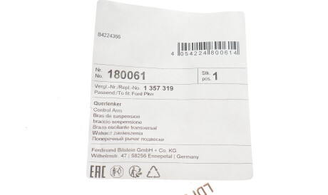 Фото 2 - Ричаг FEBI BILSTEIN 180061