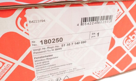 Фото 2 - Склопідйомник FEBI BILSTEIN 180250