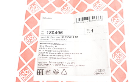 Фото 2 - Опора стійки амортизатора FEBI BILSTEIN 180496