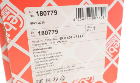 Фото 2 - Полуось FEBI BILSTEIN 180779