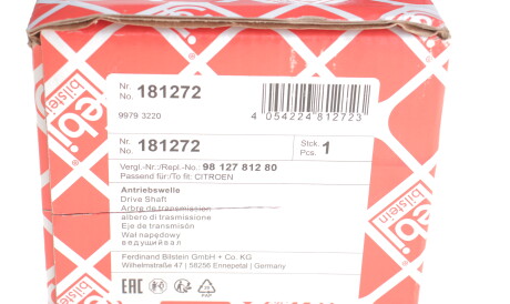 Фото 2 - Напіввісь FEBI BILSTEIN 181272