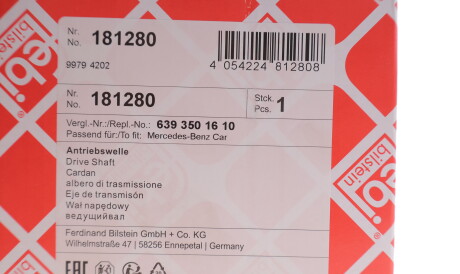 Фото 2 - Полуось FEBI BILSTEIN 181280