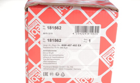 Фото 2 - Напіввісь FEBI BILSTEIN 181562