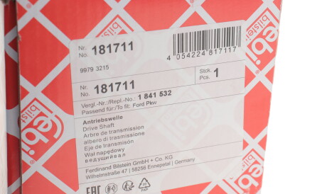 Фото 2 - Напіввісь FEBI BILSTEIN 181711