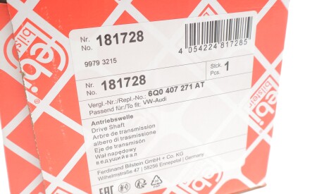 Фото 2 - Напіввісь FEBI BILSTEIN 181728