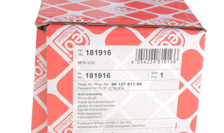 Фото 2 - Напіввісь FEBI BILSTEIN 181916