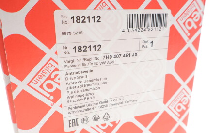 Фото 2 - Полуось FEBI BILSTEIN 182112