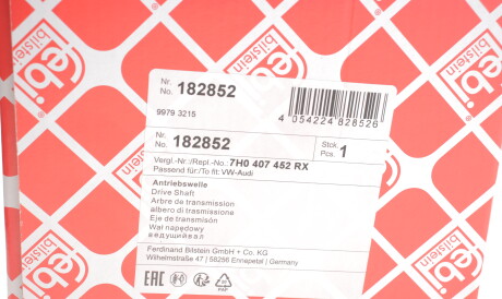 Фото 2 - Напіввісь FEBI BILSTEIN 182852