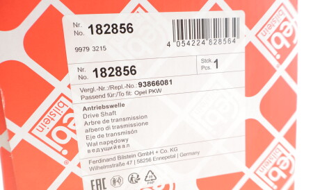 Фото 2 - Полуось FEBI BILSTEIN 182856