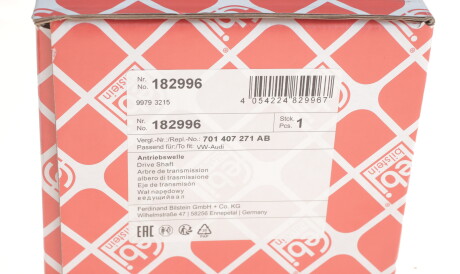 Фото 2 - Напіввісь FEBI BILSTEIN 182996