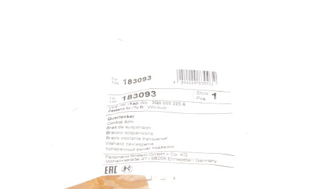 Фото 2 - Ричаг FEBI BILSTEIN 183093