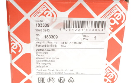 Фото 2 - Напіввісь FEBI BILSTEIN 183309