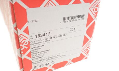 Фото 2 - Полуось FEBI BILSTEIN 183412