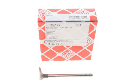 Фото 2 - Клапан впускний FEBI BILSTEIN 183492