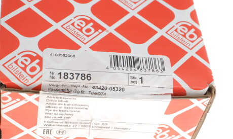 Фото 2 - Полуось FEBI BILSTEIN 183786