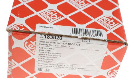 Фото 2 - Полуось FEBI BILSTEIN 183820