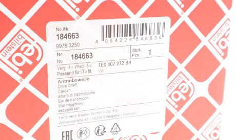 Фото 2 - Полуось FEBI BILSTEIN 184663