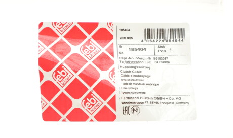 Фото 2 - Тросик сцепления FEBI BILSTEIN 185404