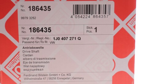 Фото 2 - Полуось FEBI BILSTEIN 186435